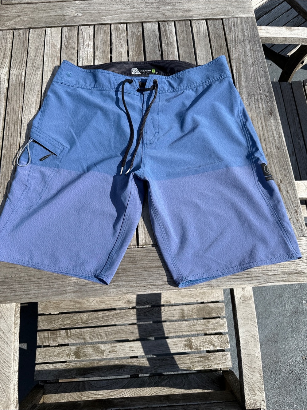 Volcom Men's Two-Tone Blue Board Shorts